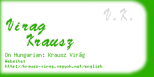 virag krausz business card