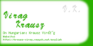 virag krausz business card